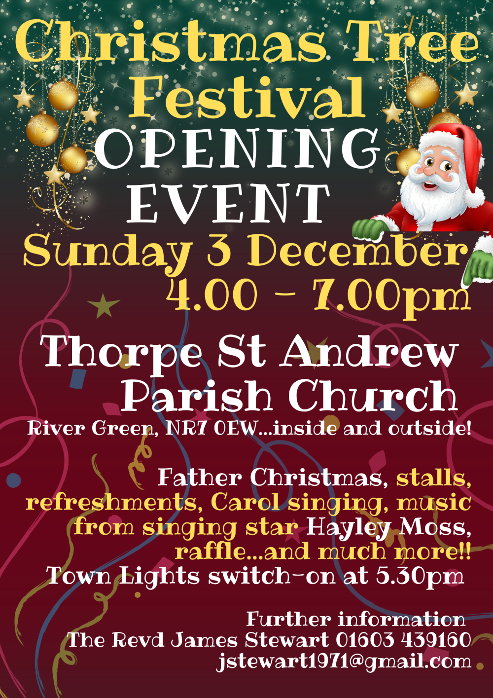 Thorpe Parish Church Annual Christmas Tree Festival Poster